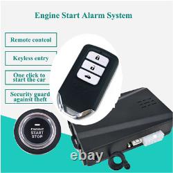 Système d'alarme intelligent pour voiture avec entrée sans clé, démarrage à distance du moteur et bouton poussoir 12v.