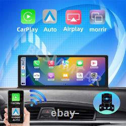 Tableau de bord de la voiture Dash Cam Double objectif CarPlay & Android Auto Enregistreur vidéo 4k DVR