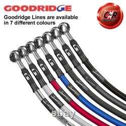 Tuyaux de frein Goodridge Steel E. Blue pour Alfa Romeo 90 2.4 TD 84-87 SAR0850-3C-EB