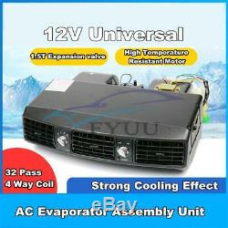 Universal 3 Vitesses 12v A / C 32 Passe Évaporateur Compresseur Climatiseur 80w 15a