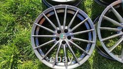 Véritable Alfa Romeo Gt Jetfins 18 Alliage Roues 156 147 Gta Gtv Toora Gunmetal
