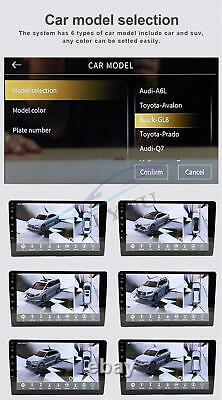 Voiture 360° 3d Panoramique Caméra Oiseaux Oiseaux Surround Vue Parking Moniteur Système Dvr