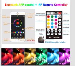 Voiture Starry Twinkle Fiber Optic Lampes Bt App Control Headliner Light Rgb Avec Remote