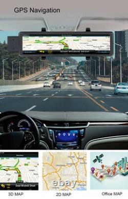 Vue Arrière Miroir Dash Cam Caméra Vidéo Enregistreur Voiture Dvr Wifi Adas Bt Gps Sat Nav